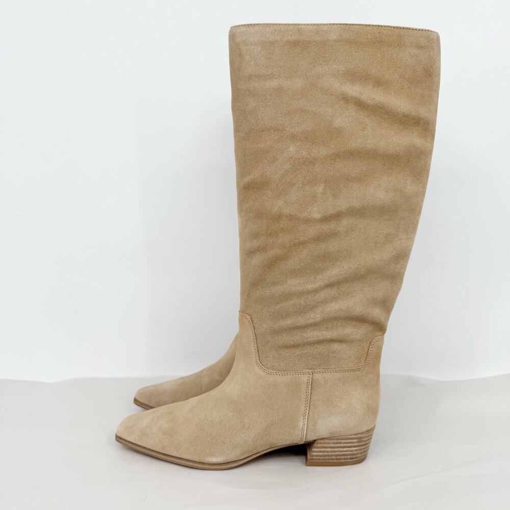 Vince Camuto Womens Pavla 2 Knee High Boots US 7.5 M Wide Calf Beige Suede NIB - Picture 9 of 13